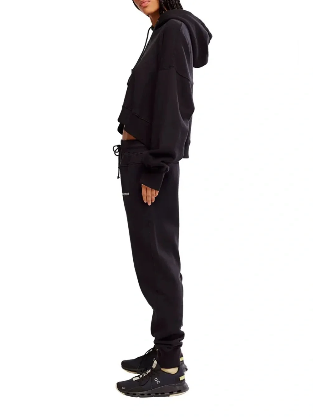 Free People Movement Undefeated Cotton Blend Black Jogger Sweatpants | XL